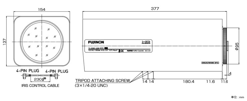富士能16.7-1000mm鏡頭尺寸 富士能16.7-1000mm鏡頭尺寸